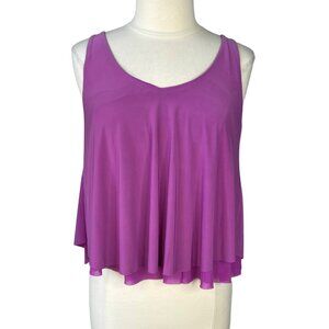 Express Shirt Blouse Womens Small Pink Double Vneck New